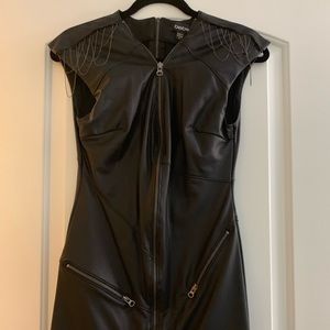 Bebe Faux Leather Dress